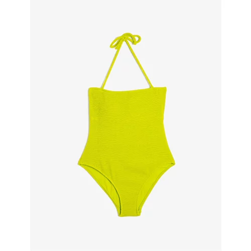 Koton Weightlifting Neck Swimsuit Textured