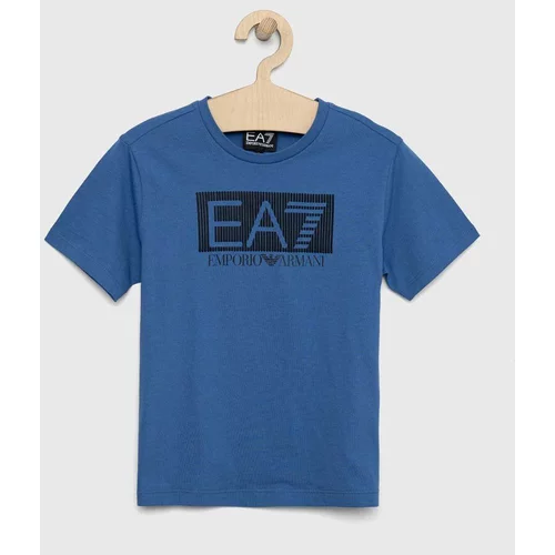 Ea7 Emporio Armani Otroška bombažna kratka majica