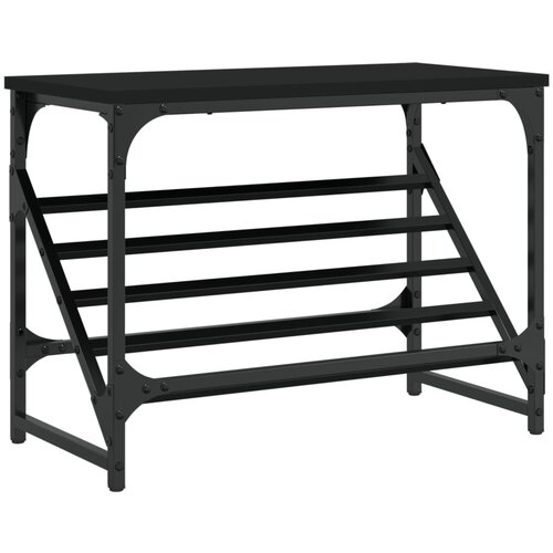Maison Chic Regal za čevlje - Polica za čevlje črn 60x30x45 cm inženirski les, (21776589) Slike