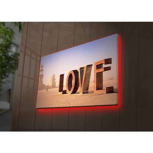 Wallity Slika sa LED osvetljenjem 4570DACTBURN-010, 45x70 cm Cene