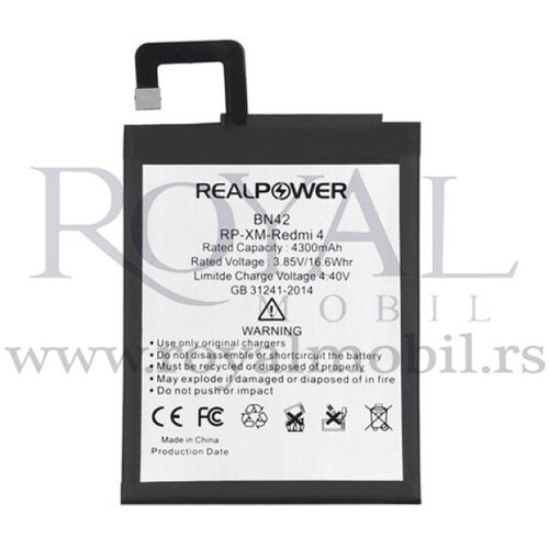REAL POWER baterija  za xiaomi redmi 4 Bn42 (4300mAh) Cene