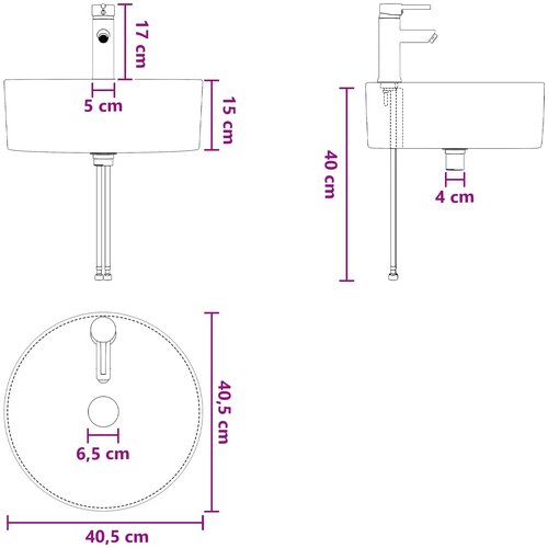  Umivaonik s policom Bijela visokog sjaja 49,5 x 44,5 x 65 cm Slike