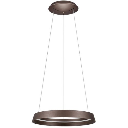 Nova Luce Smeđa LED viseća svjetiljka aluminijska s mogućnosti zatamnjivanja sa sjenilom od akrilnog stakla ø 45 cm Ormi – Cene