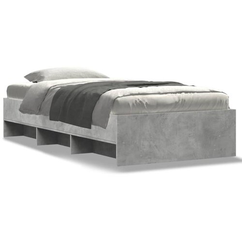 VidaXL Okvir kreveta boja betona 75x190 cm od konstruiranog drva Slike