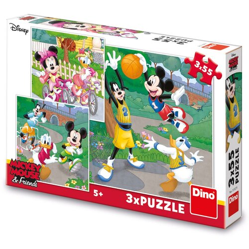 Dino Puzzle Disney Miki i Mini sportisti 3x55 delova (335271) Slike
