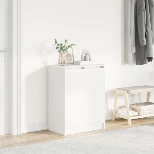 VidaXL Omarica za čevlje bela 57x34x76 cm inženirski les Slike