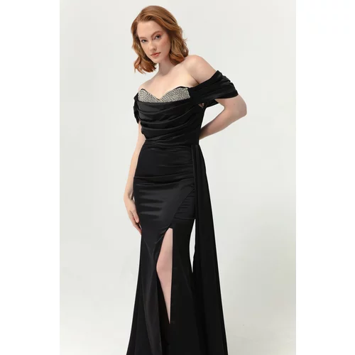 Lafaba Evening & Prom Dress - Black - Wrapover