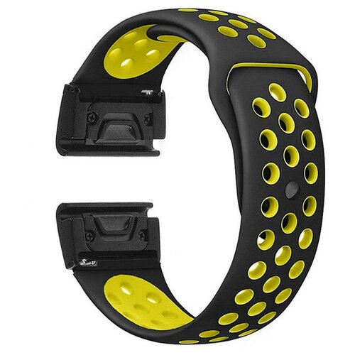  Silikonska narukvica za Garmin Fenix 5/Garmin Forerunner 935 22mm Two-tone - Black / Yellow Cijene