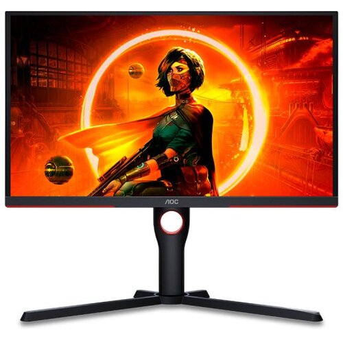 Ms MONITOR AOC GAMING 24.5&rdquo; 25G3ZM 240Hz VA, 1920&times;1080, 0.5 3000:1, 178/178, Adaptive Sync, HDMI, DP, 3-sided frameless, Full Ergo, G-Menu, Black-Red, Cijene