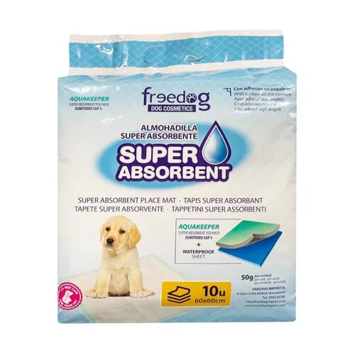 Freedog pelene za pse, 60x60 cm, 10 komada, Bele Slike