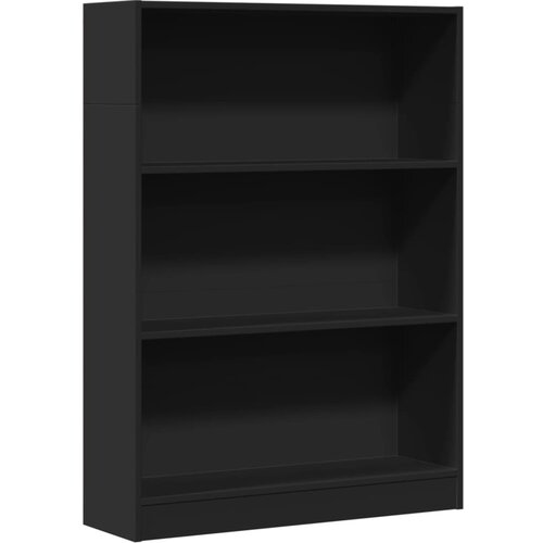 Maison Chic Knjižna omara - Knjižni regal črna 80x24x109 cm inženirski les, (21723216) Slike