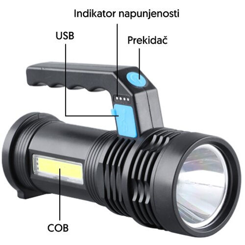 Prosto LED BATERIJSKA LAMPA PUNJIVA, LI-ION 1200 MAH, 95+70LM Cene