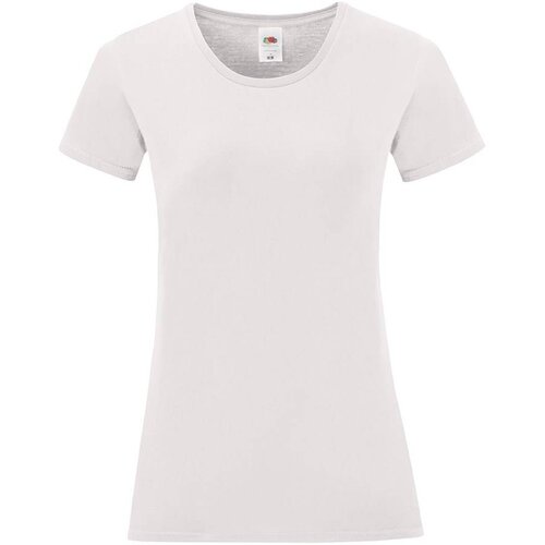 Fruit Of The Loom White Iconic women's t-shirt in combed cotton Cene