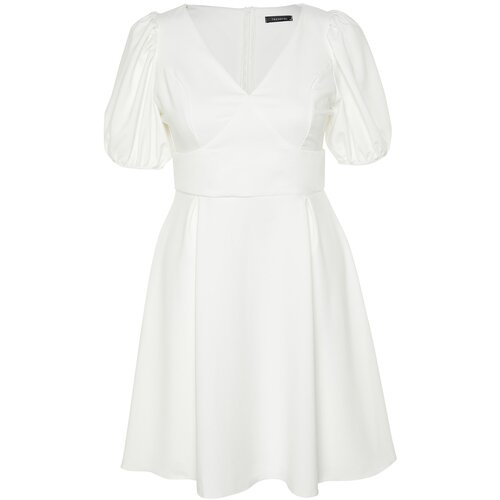 Trendyol Curve Plus Size Dress - White - Skater Cene