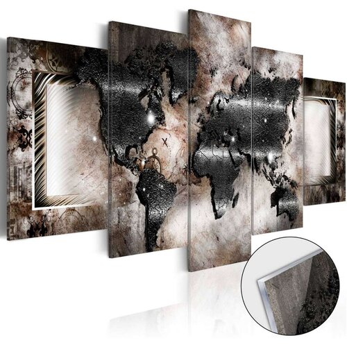 Slika na akrilnom staklu - Graphite Map [Glass] 200x100 Slike