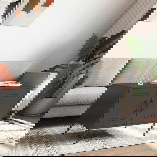 Furnova Klubska mizica črna 68x50x50,5 cm jeklo, (21914661) Slike