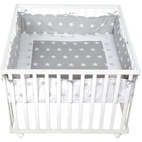 Roba Bijeli putni krevetić 100x100 cm Little stars &ndash; Cijene