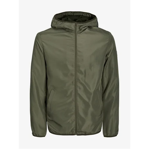 Jack & Jones Khaki Mens Lightweight Hooded Cali - Men