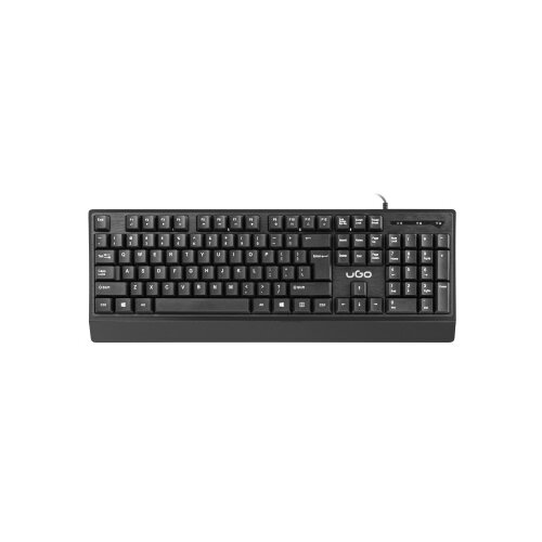 Natec ugo askja k200, multimedia keyboard us, spill proof, usb, black ( UKL-1827 ) Slike