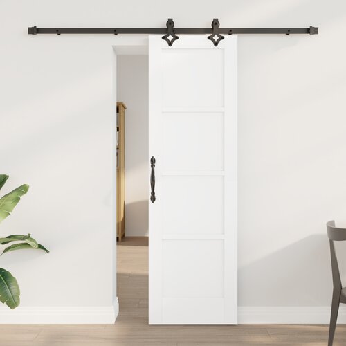 vidaXL drsna vrata s kompletom opreme Bela 61x198,5 cm trdno borovo les, notranja vrata 'ORKDAL'Bela 61x198,5x4 cm trdno borovo les Cene