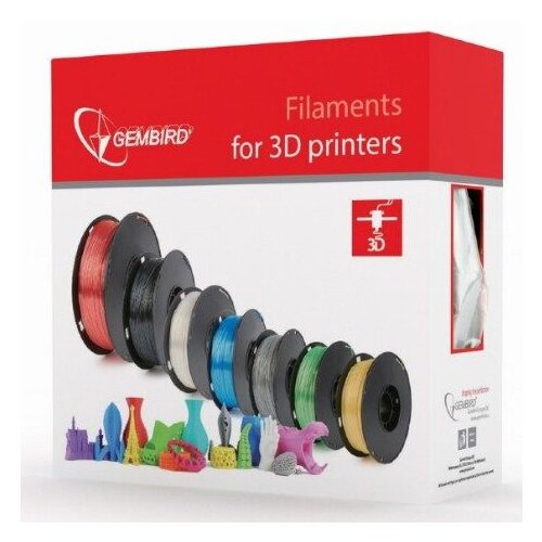 Gembird 3DP-PLA1.75-01-BK PLA Filament za 3D stampac 1.75mm, kotur 1KG BLACK Slike