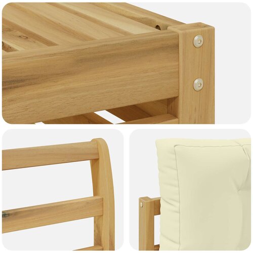  Set vanjskih sofa 7 kom. Bijela i krem Slike