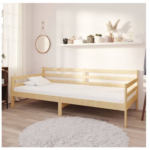  Dnevna postelja z vzmetnico 90x200 cm trdna borovina Cene