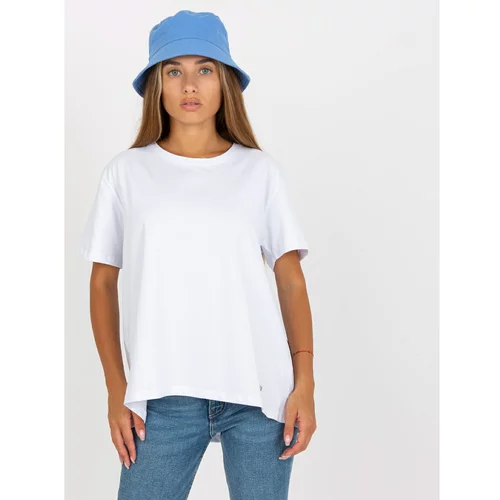 Fashion Hunters Basic white women's oversized t-shirt