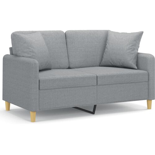 Maison Chic kavč - Sofa - Kanape dvosed z blazinami svetlo siv 120 cm blago, (21727612) Cene