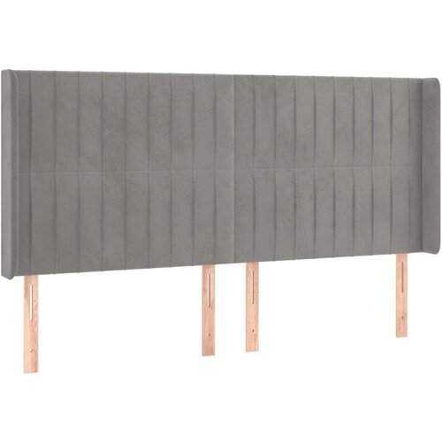  Box spring s madracem LED svjetlosivi 160x200 cm bar&amp;scaron;un Slike