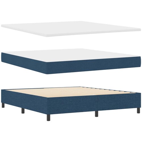  Krevet s opruga kutije s LED trakama Plava 180 x 200 cm tkanina Cene