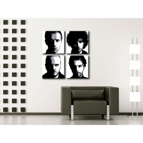  Ročno izdelana slika POP Art Coldplay 4-delna  (POP ART slike) Cene