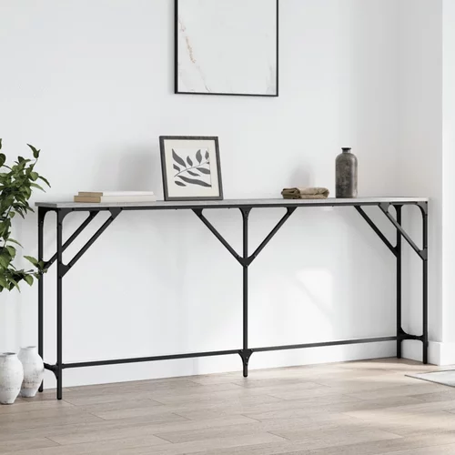  Konzolni stol siva boja hrasta 180x23x75 cm konstruirano drvo
