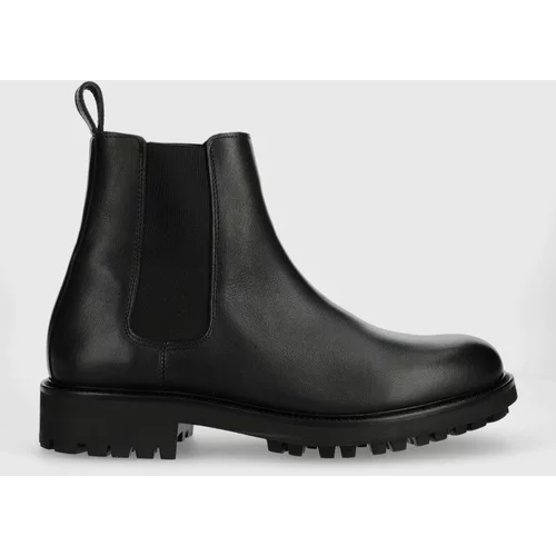 Calvin Klein Usnjeni čevlji CHELSEA BOOT moški, črna barva, HM0HM01229