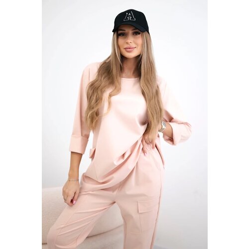 Kesi Włoski Punto set sweatshirt + pants apricot Slike