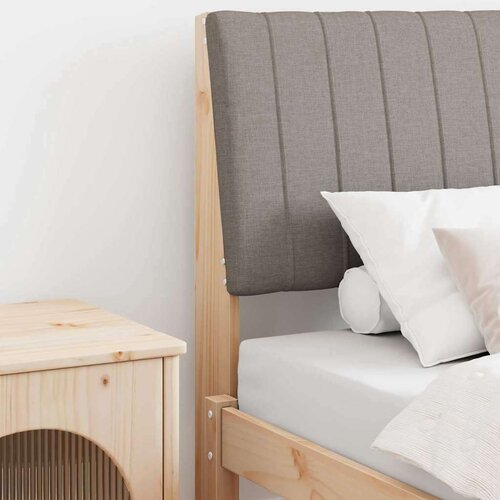 vidaXL tapecirano vzglavje taupe 75 cm masivno borovo les Cene