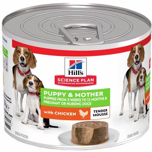 Hill’s Science Plan Puppy & Mother Tender Mousse - piščanec (12 x 200 g)