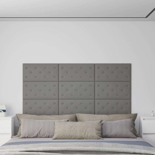  Zidne ploče od umjetne kože 12 kom sive 60 x 30 cm 2 16 m&amp;sup2; Slike