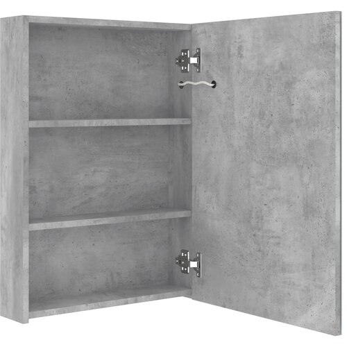  LED kupaonski ormarić s ogledalom boja betona 50 x 14 x 60 cm Slike