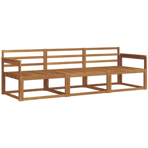  Set vanjskih sofa 3 pcs Prirodna Čvrsto drvo akacije Slike
