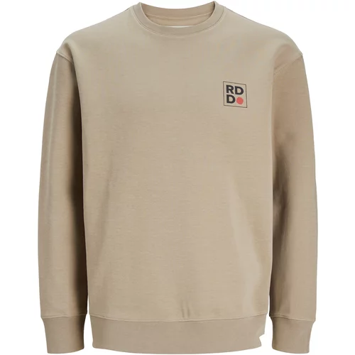 R.D.D. ROYAL DENIM DIVISION Sweater majica 'Dean' bež / crvena