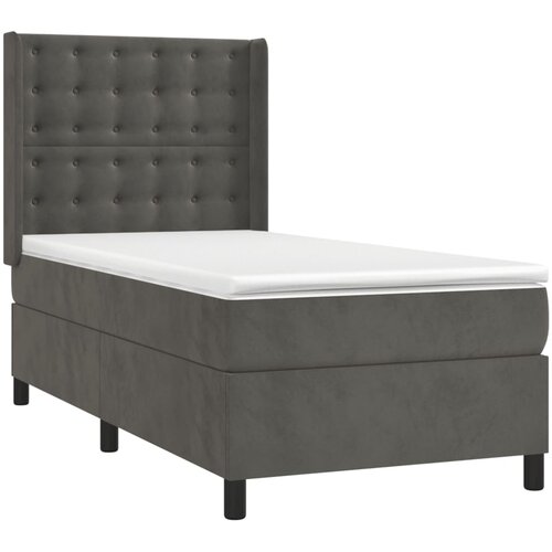Box spring krevet s madracem tamnosivi 90x190 cm bar&amp;scaron;unasti Slike