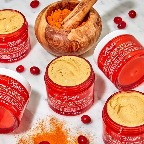 Kiehl&amp;#039;s Turmeric and Cranberry Seed Energizing Radiance Mask posvetlitvena maska za obraz za vse tipe kože, vključno z občutljivo kožo 100 ml Slike