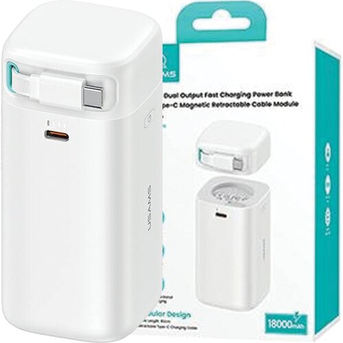Usams POWERBANK 18000MAH ZA TELEFONE CABLE NA TULJAVO PD45W HITRO POLNJENJE, (5000087197) Slike