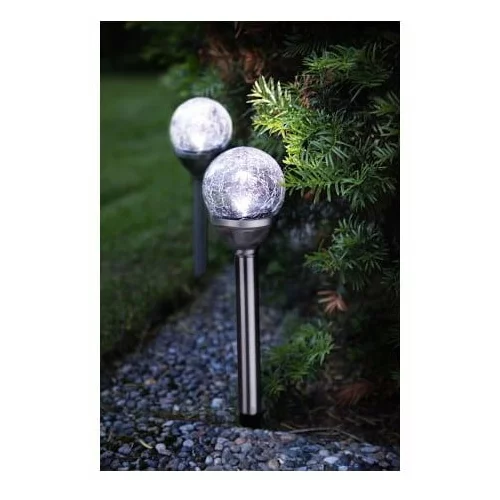 Star Trading Komplet 2 vrtnih luči Balls, višina 26,5 cm