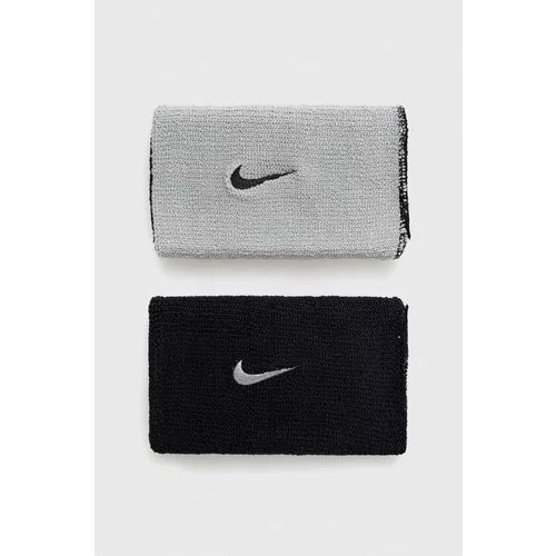 Nike Trak za zapestje 2-pack siva barva