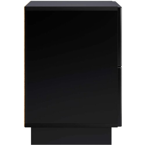  Noćni ormar Crna 33 5 x 34 5 x 50 cm Konstruirano drvo - Crna 1 Slike