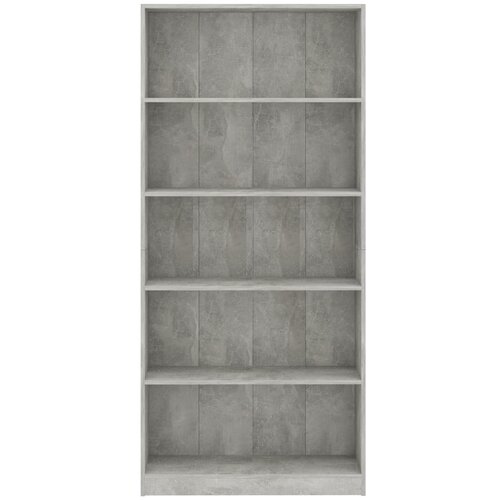  za knjige s 5 razina boja betona 80x24x175 cm drveni Slike