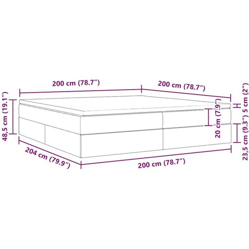  Krevet s madracem i skladi&amp;scaron;tem Crna 200 x 200 cm Lažna koža Slike