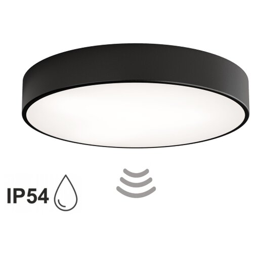  Kupatilsko plafonsko svetlo sa senzorom CLEO 4xE27/24W/230V, prečnik 50 cm, IP54, crna Slike